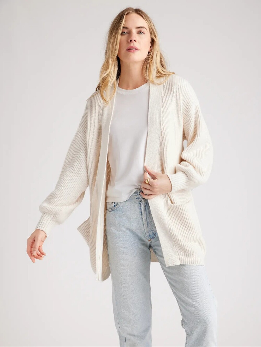Quince 100% Organic Cotton Oversized Cardigan